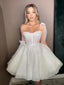 Cute Sparkly A-line Spaghetti Straps Short Prom Homecoming Dresses,CM961