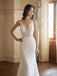 Sexy Mermaid V-neck Open Back Handmade Lace Wedding Dresses,WD797