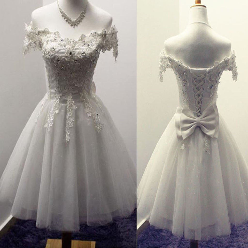 2017 Off shoulder lace lovely elegant romantic homecoming prom dress,BD0040