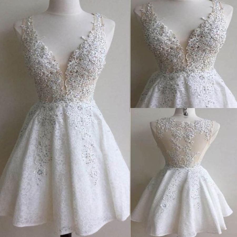 2017 popular white lace see through gorgeous freshman cute homecoming prom gowns dress,BD0069