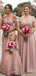 A-line Off The Shoulder Applique  Long Bridesmaid Dresses Online, WG824