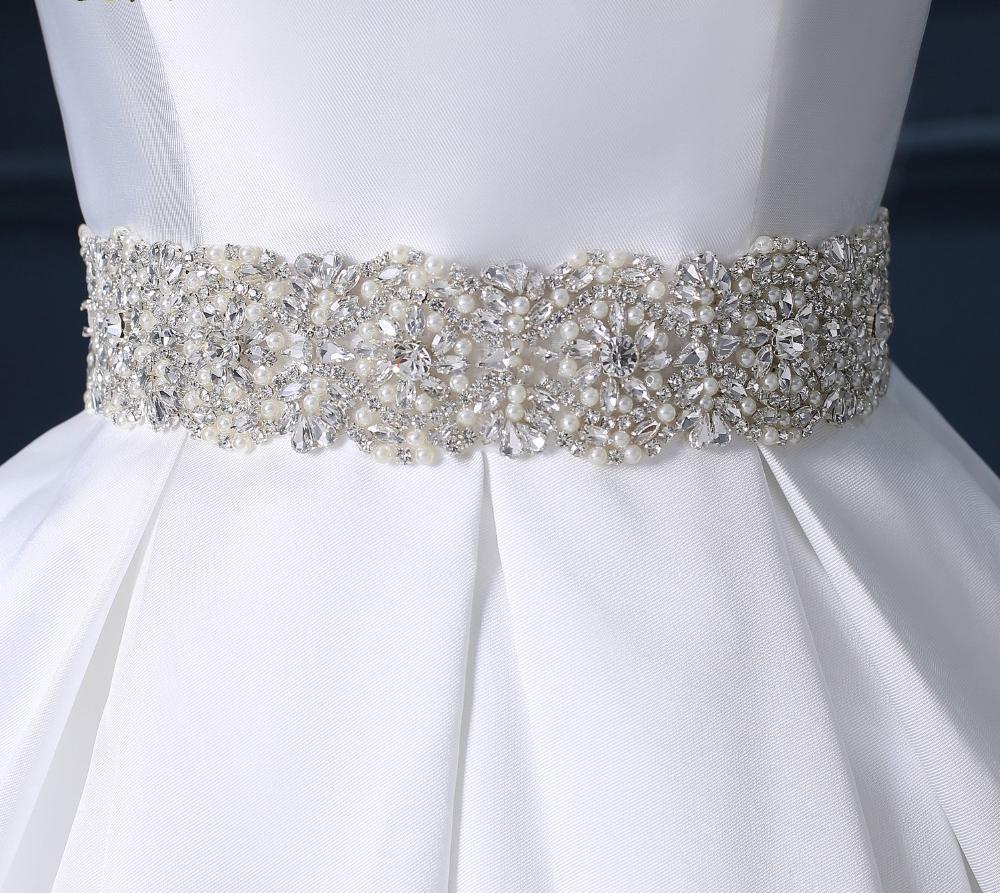 Backless White Scoop Neckline Beaded Sash A line Wedding Bridal Dresses, Affordable Custom Made Wedding Bridal Dresses, WD261