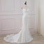 Bateau Lace Mermaid Sexy Cheap Wedding Dresses Online, Cheap Bridal Dresses, WD514