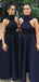Black A-line Halter Sleeveless Cheap Long Bridesmaid Dresses Online, WG858