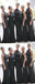 Black Simple Mermaid Halter Cheap Long Bridesmaid Dresses Online,WG981