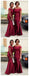 Burgund Off Shoulder Mermaid Long Cheap Bridesmaid Dresses Online, WG263