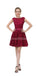 Burgundy Lace Cap Sleeves Cheap Homecoming Dresses Online, Cheap Short Prom Dresses, CM811