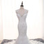 Cap Sleeve Sexy Backless Lace Mermaid Wedding Bridal Dresses, Cheap Custom Made Wedding Bridal Dresses, WD281