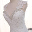 Cap Sleeve Sexy Backless Lace Mermaid Wedding Bridal Dresses, Cheap Custom Made Wedding Bridal Dresses, WD281