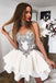 Cap Sleeves Grey Lace Cheap Short Homecoming Dresses Online, CM662