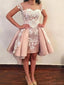 Cap Sleeves Sweetheart Dusty Pink Cheap Homecoming Dresses Online, Cheap Short Prom Dresses, CM753