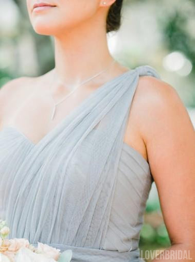 Convertible Soft Tulle Sage Green Long Cheap Bridesmaid Dresses Online, WG607