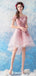 Cute Pink Off Shoulder Homecoming Dresses,Cheap Short Prom Dresses,CM898