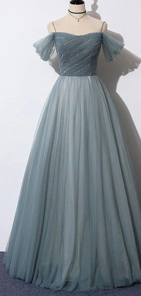 Elegant A-line Cold Shoulder Cheap Maxi Long Prom Dresses,Evening Dresses,12912