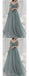 Elegant Blue A-line Spaghetti Straps Long Prom Dresses Online, Dance Dresses,12540