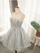 Elegant Grey Sweetheart Short Homecoming Dresses,Cheap Short Prom Dresses,CM891