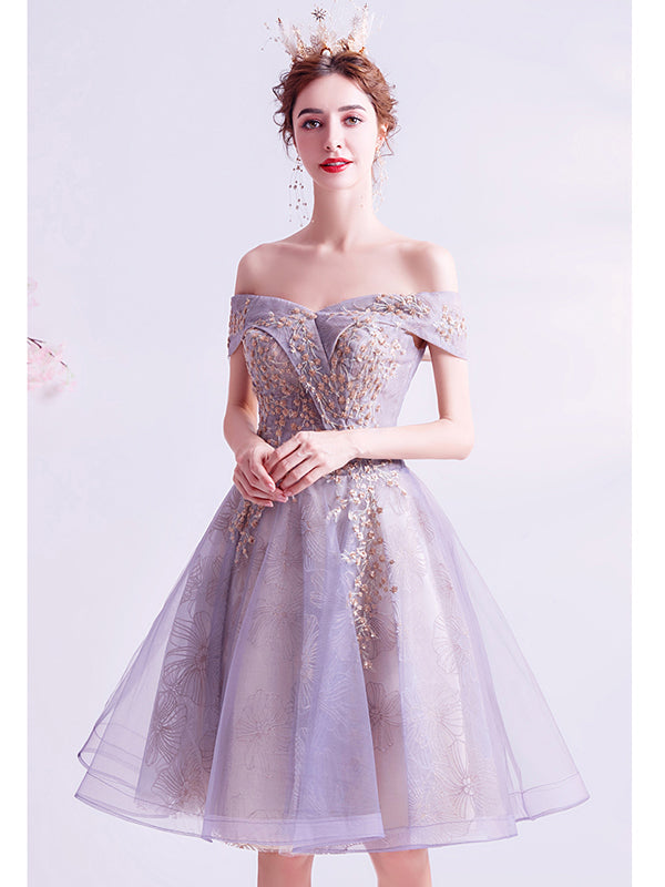Elegant Off Shoulder Short Homecoming Dresses,Cheap Short Prom Dresses,CM904