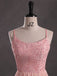 Elegant Pink A-line Spaghetti Straps Cheap Long Prom Dresses Online,12860