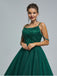 Green A-line Spaghetti Straps Cheap Long Prom Dresses Online,12802