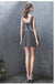 Grey Lace Beaded Cheap Homecoming Dresses Online, Cheap Short Prom Dresses, CM771