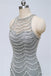 Grey Lace Heavily Beaded Mermaid Long Evening Prom Dresses, Luxurious Sweet 16 Dresses, 18347