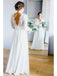 Long Sleeves Backless Beach Wedding Dresses Online, Cheap Lace Bridal Dresses, WD462