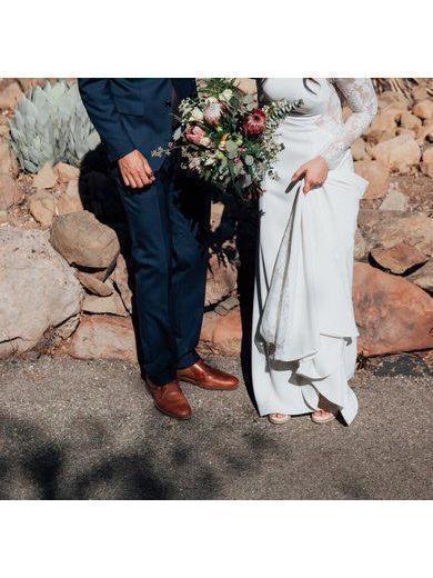 Long Sleeves Lace Unique Cheap Wedding Dresses Online, Cheap Bridal Dresses, WD487