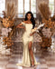 Mismatched Champagne Mermaid Cheap Long Bridesmaid Dresses Online,WG1090