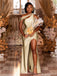 Mismatched Champagne Mermaid Cheap Long Bridesmaid Dresses Online,WG1090