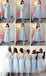 Mismatched Gray Tea Length Lace Bridesmaid Dresses, Cheap Custom Short Bridesmaid Dresses, Affordable Bridesmaid Gowns, BD025