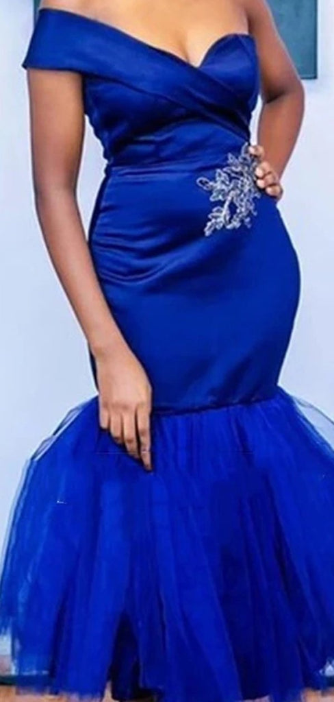 Mismatched Mermaid Royal Blue Sleeveless Short Bridesmaid Dresses Gown Online,WG928