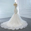 Off Shoulder Lace Mermaid Wedding Dresses, Cheap Wedding Gown, WD717