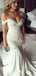 Off Shoulder Lace Mermaid Wedding Dresses, Lace Wedding Gown, WD696
