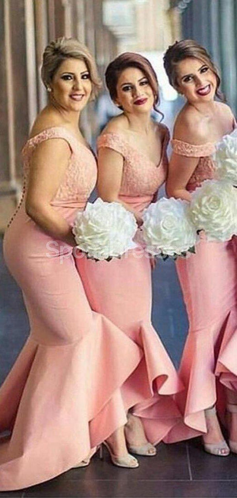 Off Shoulder Mermaid Long Bridesmaid Dresses Online, Cheap Bridesmaids Dresses, WG710