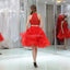 Red Halter Beaded Cheap Homecoming Dresses Online, Cheap Short Prom Dresses, CM804