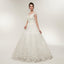 Scoop Cap Sleeves Lace A-line Cheap Wedding Dresses Online, Unique Bridal Dresses, WD570