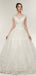 Scoop Cap Sleeves Lace A-line Cheap Wedding Dresses Online, Unique Bridal Dresses, WD570