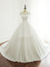 Scoop Neckline Simple Short Sleeve A Line Lace Wedding Bridal Dresses, Custom Made Wedding Dresses, Affordable Wedding Bridal Gowns, WD233