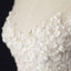 See Through V Neck Lace Cheap Custom A-line Long Wedding Bridal Dresses, WD290
