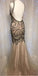 Sexy Backless Delicate Beading Mermaid Long Evening Prom Dresses, Popular Cheap Long Party Prom Dresses, 17294