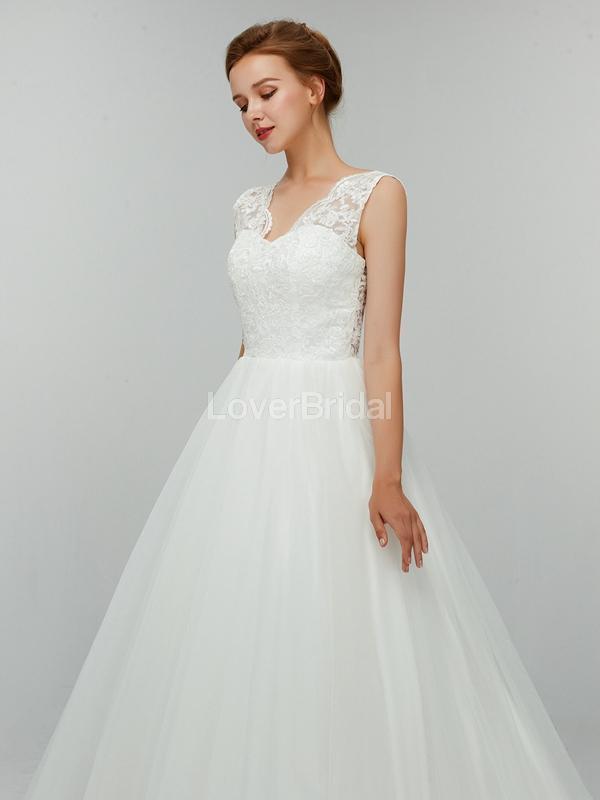 Sexy Backless Simple V-Neck Cheap Wedding Dresses Online, Cheap Bridal Dresses, WD552
