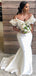 Sexy Mermaid Ivory Off Shoulder Cheap Long Bridesmaid Dresses Online,WG987