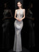 Sexy Mermaid V Neck Sequin Long Evening Prom Dresses, Evening Party Prom Dresses, 12321