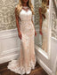 Sexy Open Back Lace Mermaid Long Evening Prom Dresses, 17461