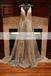 Sexy Spaghetti Straps Deep V Neck Chiffon Long Evening Prom Dresses, 17651