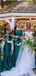 Sexy Teal Mermaid Off Shoulder Cheap Long Bridesmaid Dresses,WG1182