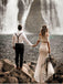 Sexy Two Pieces Mermaid Lace Wedding Dresses, Cheap Wedding Gown, WD692