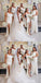 Simple Mismatched Mermaid White Cheap Long Bridesmaid Dresses,WG1322