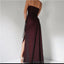 Simple Red Sheath Spaghetti Straps High Slit Long Bridesmaid Dresses Online,WG1015