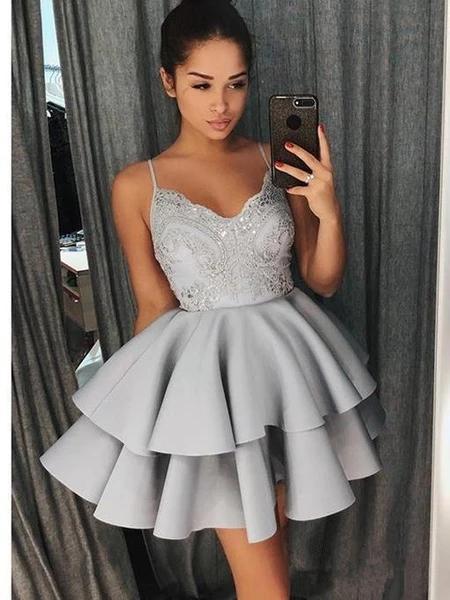 Spaghetti Straps Dark Red Short Homecoming Dresses Online, Cheap Short Prom Dresses, CM842